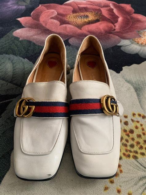 gucci peyton loafer pump|gucci wedge loafers.